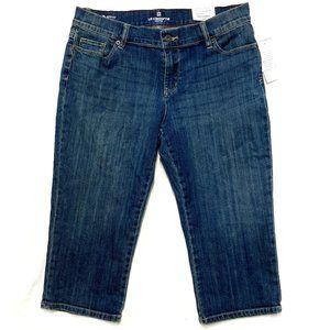 Women's Liz Claiborne Cropped Jeans 10P Medium Blue